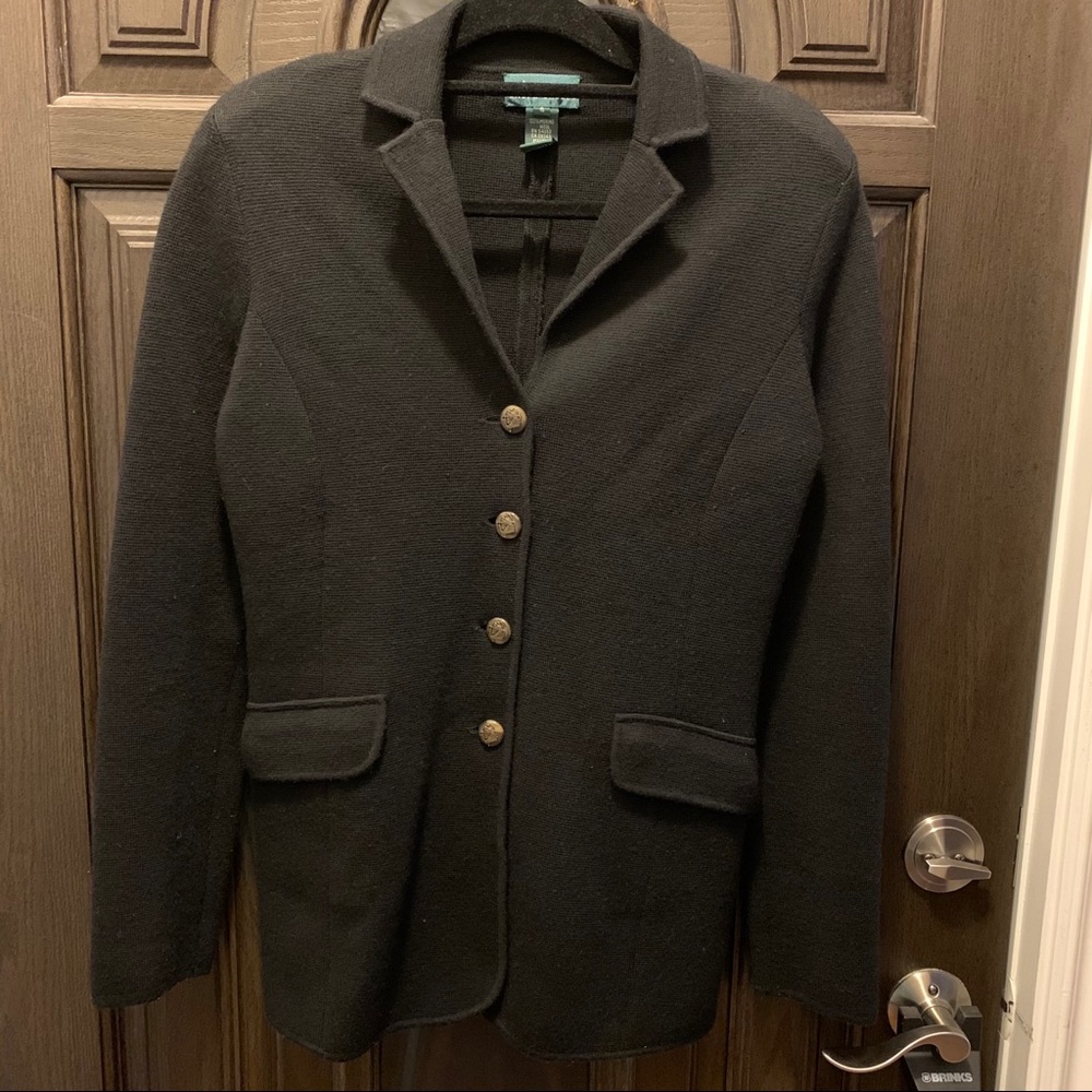 Ralph Lauren Wool Blend Black Coat